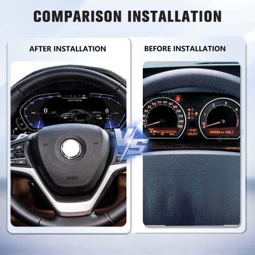 Viknav Digital Instrument Cluster 12.3 inch For BMW 7 Series E65 E66 2004-2008 Linux System Vertical Screen Car Speed Meter Car Dashboard Digital Panel
