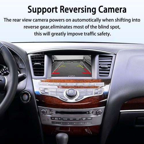 Viknav Linux System Decoder Box for Infiniti QX60 2014-2020 Wireless CarPlay Android Auto Upgrade Interface Retain OEM CUE Screen & Functions