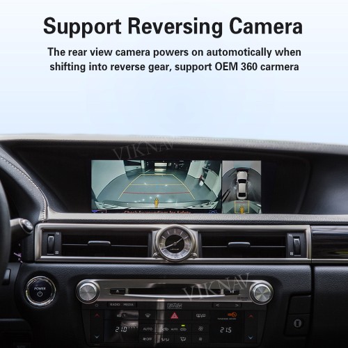 Viknav Linux Interface Box for Lexus GS 2007 -2020 Wireless CarPlay Decoder Android Auto GPS Navigatipn Original Car Radio Screen
