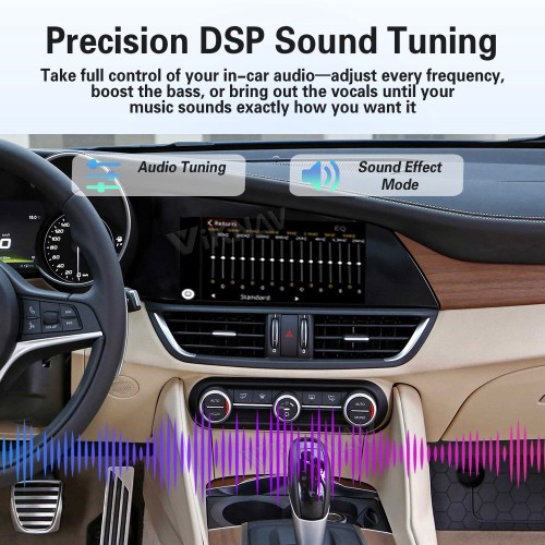 Viknav linux system wireless carplay android auto decorder box for Alfa Giulia Stelvio 2017-2019 GPS Navigatipn Original Car Radio Screen