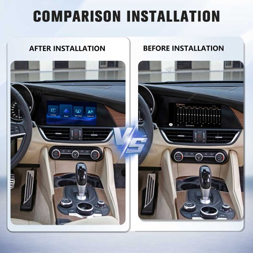 Viknav linux system wireless carplay android auto decorder box for Alfa Giulia Stelvio 2017-2019 GPS Navigatipn Original Car Radio Screen