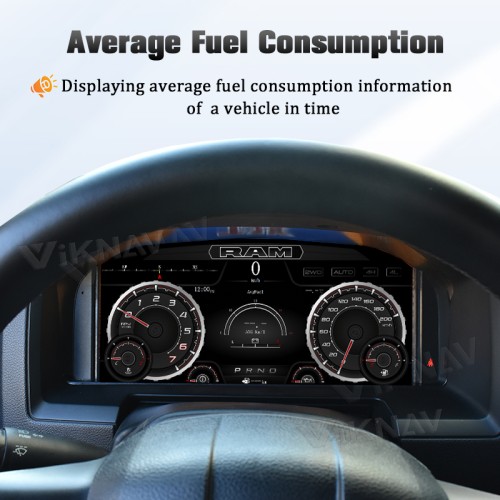 Viknav Car Digital Cluster For Dodge Ram 1500 2500 3500 2013-2018 Linux System Car Digital Speedometer Dashboard Panel Instrument Panel Virtual Cockpit