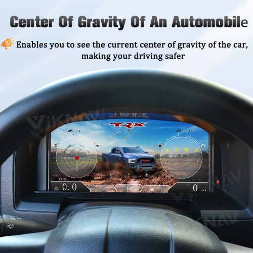 Viknav Car Digital Cluster For Dodge Ram 1500 2500 3500 2013-2018 Linux System Car Digital Speedometer Dashboard Panel Instrument Panel Virtual Cockpit