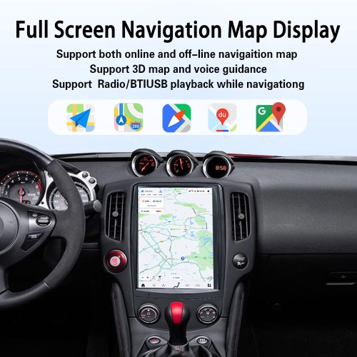 Viknav 12.1" Touch Screen Car Radio For Nissan 370Z ( 2008-2018 ) Multimedia Player Android Auto GPS Navigation Wireless Carplay