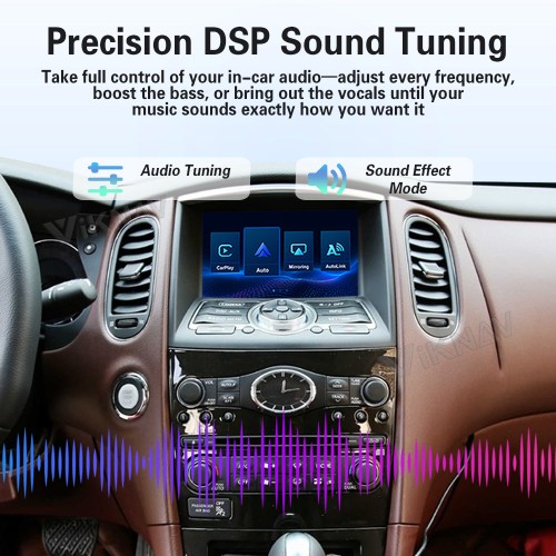 Viknav Linux System Wireless Carplay Android Auto Decorder Box For Infiniti QX50 2013-2016 GPS Navigatipn Original Car Radio Screen