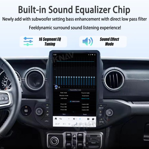 ViKNAV 13.6 Inch Android Car Radio For Jeep Wrangler 2018-2021 Multimedia Player Carplay Screen Navigation Head Unit