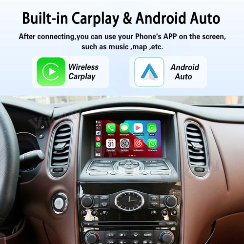 Viknav Linux System Wireless Carplay Android Auto Decorder Box For Infiniti QX50 2013-2016 GPS Navigatipn Original Car Radio Screen