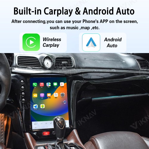 Android System 13.6 Inch Car Radio For Maserati GT 2007-2017 Auto Stereo Wireless Carplay GPS Navigation Multimedia Player Touch Screen (128GB)