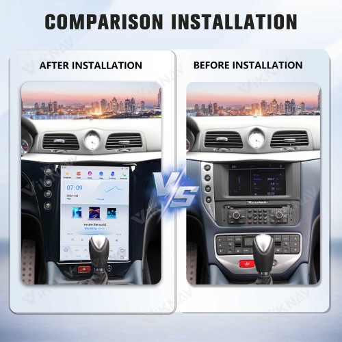 Android System 13.6 Inch Car Radio For Maserati GT 2007-2017 Auto Stereo Wireless Carplay GPS Navigation Multimedia Player Touch Screen (128GB)