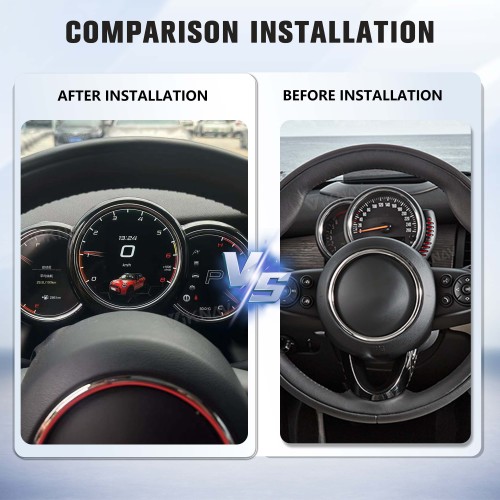 Viknav Digital Dashboard 9 inch For BMW MINI 2014-2023 RHD&LHD LCD Screen Linux System CockPit Speedometer Instrument Cluster