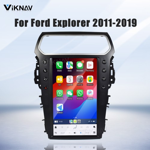 ViKNAV 14.4 Inch Android For Ford Explorer 2011-2019 Car Radio Multimedia DVD Player Qualcomm Snapdragon GPS Navigation Carplay Stereo Tape Recorder Head Unit