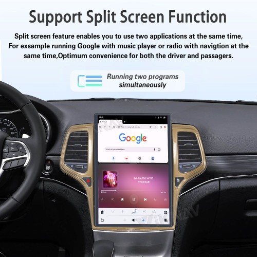 ViKNAV14.4 Inch Android Car Radio For JEEP Cherokee 2013-2020 CarPlay Touch Screen GPS Navigation Stereo Head Unit With Champagne Gold