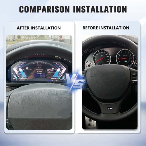 Viknav Digital Instrument Cluster For BMW X3 X4 X5 X6 2010-2019 Linux System Vertical Screen Dashboard Panel Virtual LCD Speedometer Player