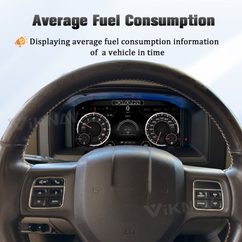 Viknav Car Digital Cluster For Dodge Ram 1500 2500 3500 2008-2012 LCD Car Digital Speedometer Dashboard Panel Instrument Panel Virtual Cockpit