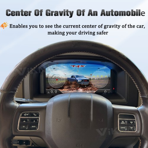 Viknav Car Digital Cluster For Dodge Ram 1500 2500 3500 2008-2012 LCD Car Digital Speedometer Dashboard Panel Instrument Panel Virtual Cockpit