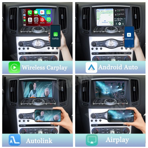 Viknav Linux System Wireless Carplay Android Auto Decorder Box For Infiniti G Series 2010-2013 GPS Navigatipn Original Car Radio Screen