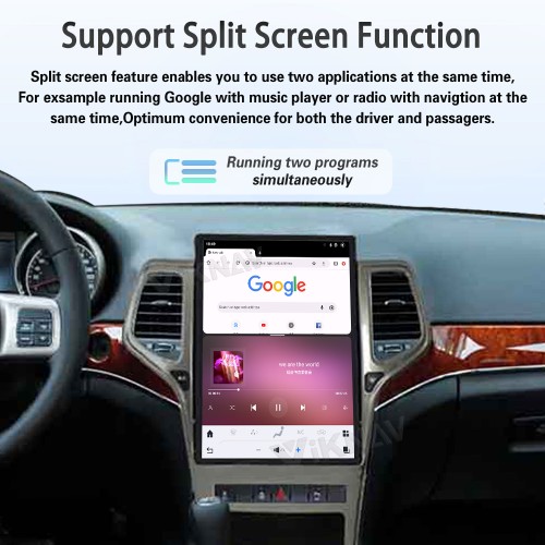 ViKNAV 14.4 Inch Android Car Radio For Jeep Cherokee 2009-2012 CarPlay Touch Screen GPS Navigation Stereo Head Unit With Piano Black