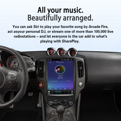 Viknav 12.1" Touch Screen Car Radio For Nissan 370Z ( 2008-2018 ) Multimedia Player Android Auto GPS Navigation Wireless Carplay