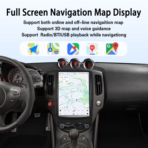 Viknav 12.1" Touch Screen Car Radio For Nissan 370Z ( 2008-2018 ) Multimedia Player Android Auto GPS Navigation Wireless Carplay