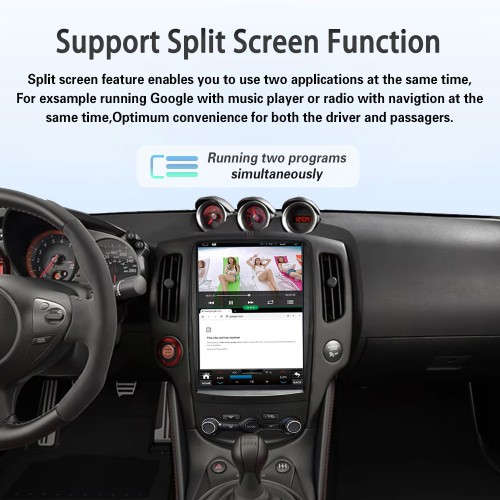 Viknav 12.1" Touch Screen Car Radio For Nissan 370Z ( 2008-2018 ) Multimedia Player Android Auto GPS Navigation Wireless Carplay