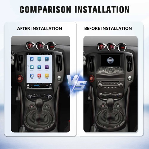 Viknav 12.1" Touch Screen Car Radio For Nissan 370Z ( 2008-2018 ) Multimedia Player Android Auto GPS Navigation Wireless Carplay