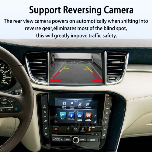 Viknav linux system wireless carplay android auto decoder box for Infiniti QX50 2018-2019 GPS Navigatipn Original Car Radio Screen