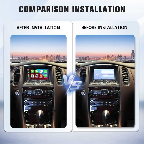 Viknav Linux System Decoder Box for Infiniti EX 2009-2013 Wireless CarPlay Android Auto Upgrade Interface Retain OEM CUE Screen & Functions