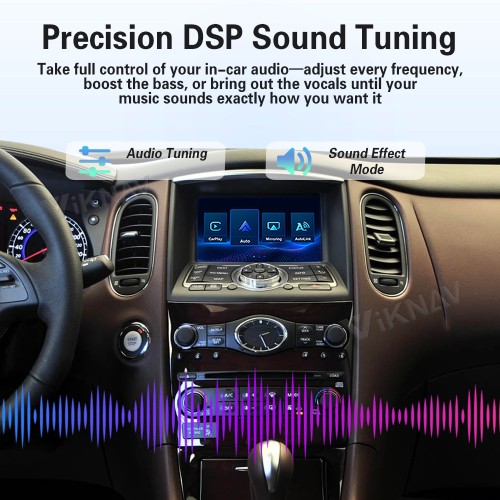 Viknav Linux System Decoder Box for Infiniti EX 2009-2013 Wireless CarPlay Android Auto Upgrade Interface Retain OEM CUE Screen & Functions
