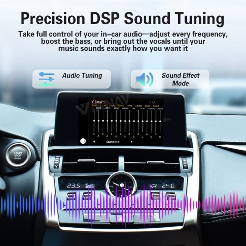 Viknav Linux Interface Box for Lexus NX 2015 -2020 Wireless CarPlay Decoder Android Auto GPS Navigation Original Car Radio Screen