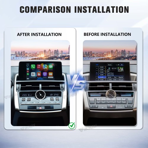 Viknav Linux Interface Box for Lexus NX 2015 -2020 Wireless CarPlay Decoder Android Auto GPS Navigation Original Car Radio Screen