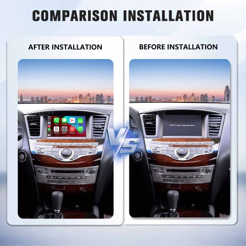 Viknav Linux System Wireless Carplay Android Auto Decorder Box For Infiniti JX 2011-2013 GPS Navigatipn Original Car Radio Screen