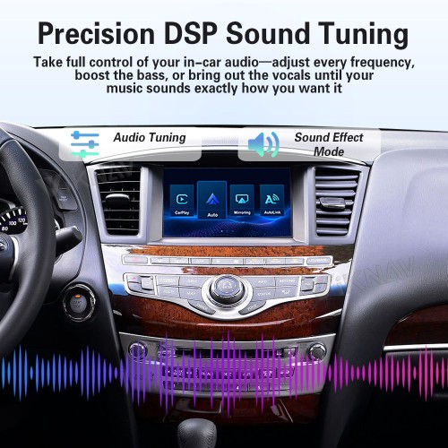 Viknav Linux System Wireless Carplay Android Auto Decorder Box For Infiniti JX 2011-2013 GPS Navigatipn Original Car Radio Screen