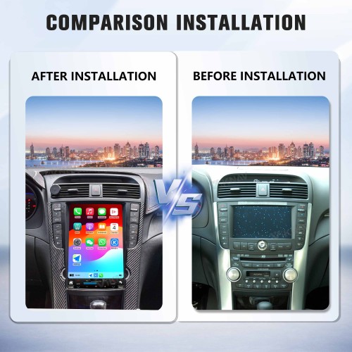 Viknav Android Car Stereo For Honda Acura TL  2004-2008 Car Radio Wireless Carplay Android Auto 12.1 inch screen GPS Navigation Multimedia Player