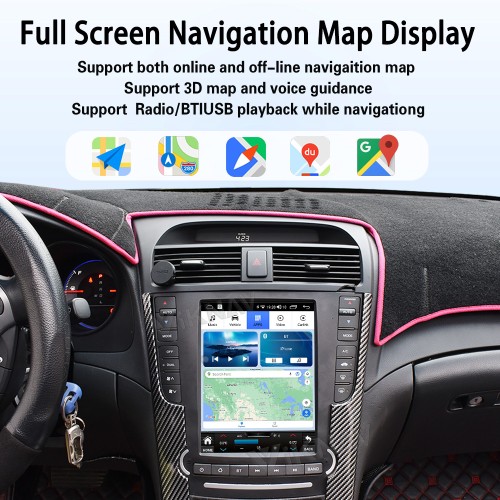 Viknav Android Car Stereo For Honda Acura TL  2004-2008 Car Radio Wireless Carplay Android Auto GPS Navigation Multimedia Player Head Unit 128GB