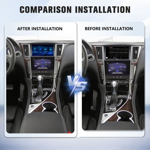 Viknav linux system wireless carplay android auto decoder box for Infiniti Q50L 2015-2019 GPS Navigatipn Original Car Radio Screen