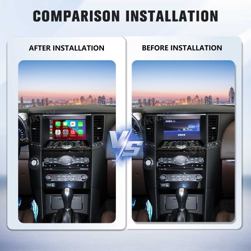 Viknav Linux System Decoder Box for Infiniti FX 2009-2013 Wireless CarPlay Android Auto Upgrade Interface Retain OEM CUE Screen & Functions