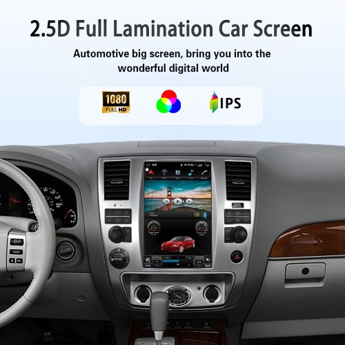 Viknav 12.1" Touch Screen Car Radio For Nissan Armada ( 2009 2010 ) Multimedia Player Android Auto GPS Navigation Wireless Carplay