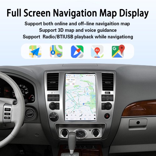Viknav 12.1" Touch Screen Car Radio For Nissan Armada ( 2009 2010 ) Multimedia Player Android Auto GPS Navigation Wireless Carplay