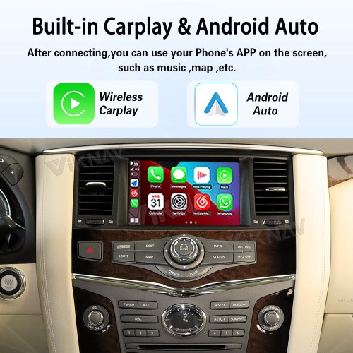 Viknav Linux System Wireless Carplay Android Auto Decorder Box For Infiniti QX 2011-2013 GPS Navigatipn Original Car Radio Screen