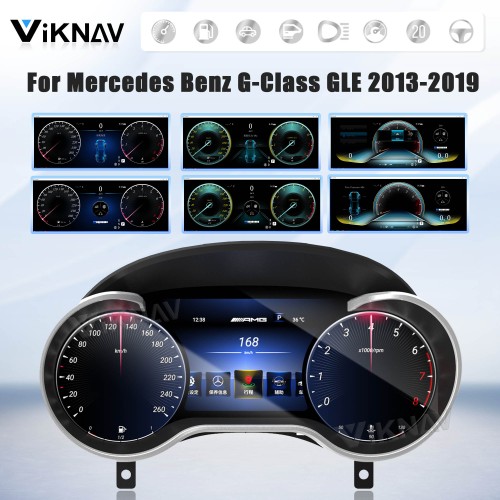 Viknav Digital Cluster Car Speedometer For Mercedes Benz G-Class GLE 2013-2019 Linux System Car Instrument Cluster Screen Instrument Replacement(NTC5.0)