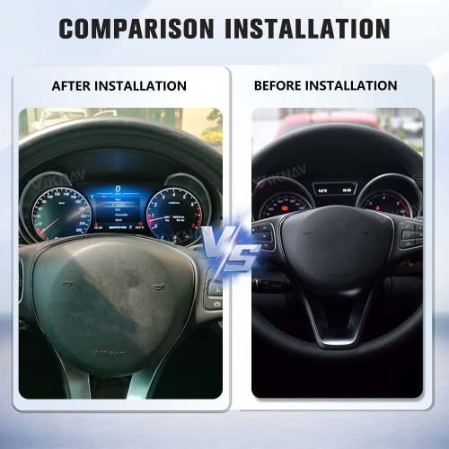 Viknav Digital Cluster Car Speedometer For Mercedes Benz G-Class GLE 2013-2019 Linux System Car Instrument Cluster Screen Instrument Replacement(NTC5.0)