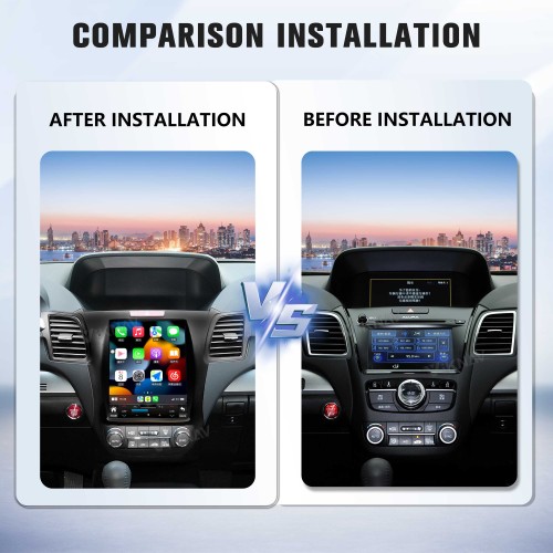 Viknav Android Car Stereo For Honda Acura RDX 2013-2018 Car Radio with 10.4-inch screen Wireless Carplay Android Auto GPS Navigation Multimedia Player