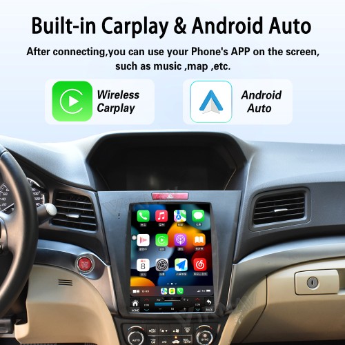 Viknav Android Car Stereo For Honda Acura ILX 2013-2021 Car Radio Wireless Carplay Android Auto GPS Navigation Multimedia Player