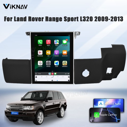 Viknav Android Radio For Land Rover Range Sport L320 2009-2013 Wireless Carplay Android Auto Radio Touch Screen GPS Navigation Multimedia Player Right Hand Driving(Black-RHD)