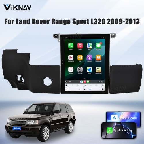 Viknav Android Radio For Land Rover Range Sport L320 2009-2013 Wireless Carplay Android Auto Radio Touch Screen GPS Navigation Multimedia Player Left Hand Driving(Black-LHD)