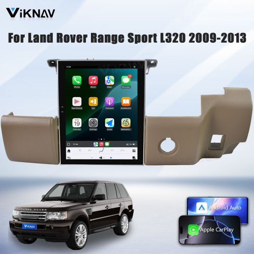 Viknav Android Radio For Land Rover Range Sport L320 2009-2013 Wireless Carplay Android Auto Radio Touch Screen GPS Navigation Multimedia Player Right Hand Driving(Beige-RHD)
