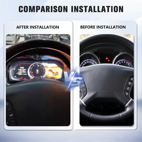 Viknav 12.3 Inch Digital Cluster Car Speedometer For Mitsubishi Pajero 2008-2018 Linux System Car Instrument Cluster Screen Instrument Replacement