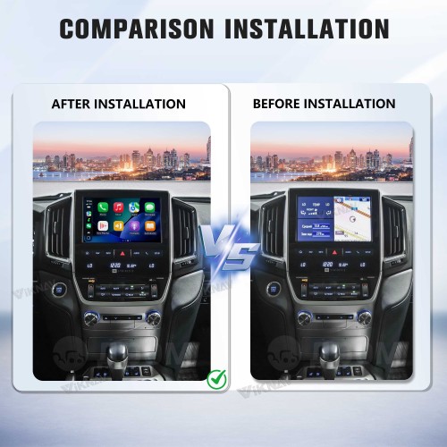 Viknav Linux Interface Box for Toyota LC200 2007-2021 Wireless CarPlay Android Auto GPS Navigatipn Original Car Radio Screen
