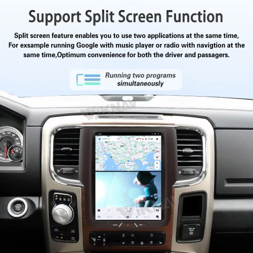 Viknav 10.5 Inch Touch Screen Car Radio For Dodge Ram 2013-2018 Upgrade Android Head Unit Wirless Carplay GPS Navigation Player Autoradio (128GB)