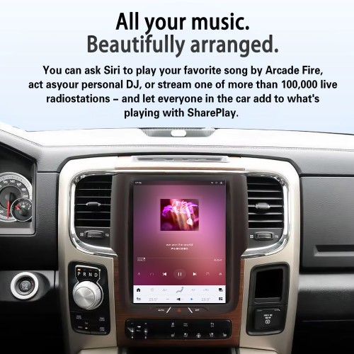 Viknav 10.5 Inch Touch Screen Car Radio For Dodge Ram 2013-2018 Upgrade Android Head Unit Wirless Carplay GPS Navigation Player Autoradio (128GB)